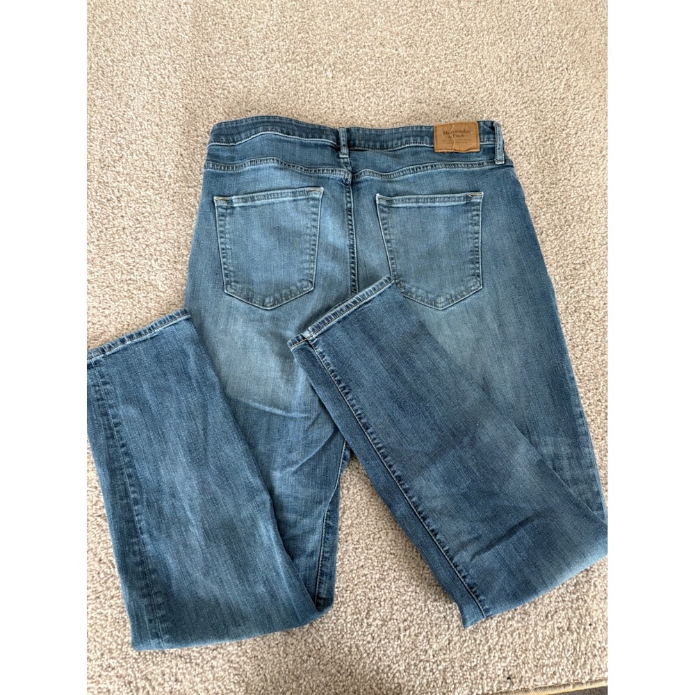 Abercrombie & Fitch Relaxed Taper Jeans Mens 34x34 Blue Medium Wash Y2K Denim